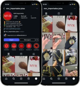 Perfil da MVR Importados no Instagram, cliente da Transcend E-commerce