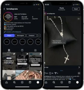 Perfil da Fortal La Prata no Instagram, cliente da Transcend E-commerce