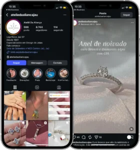 Perfil da Ateliê da Aliança no Instagram, cliente da Transcend E-commerce