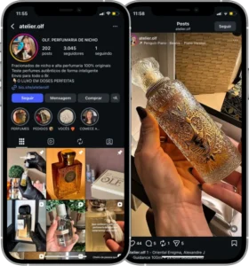 Perfil da Atelier Olf no Instagram, cliente da Transcend E-commerce