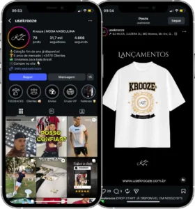 Perfil da Use Krooze no Instagram, cliente da Transcend E-commerce