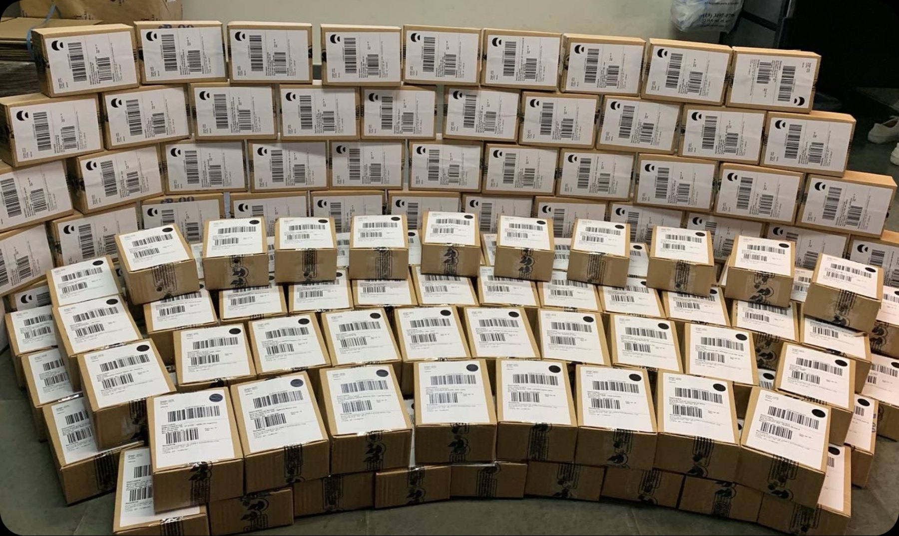 Pedidos da Invictus prontos para envio