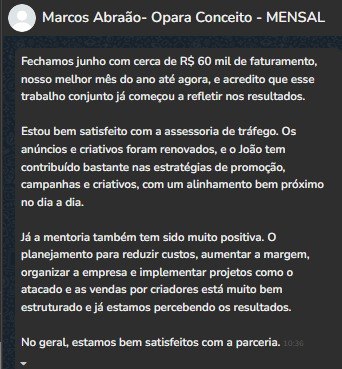Print de conversa com Opará Conceito