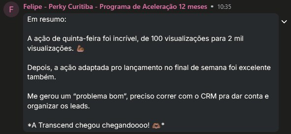 Print de conversa com Perky Curitiba