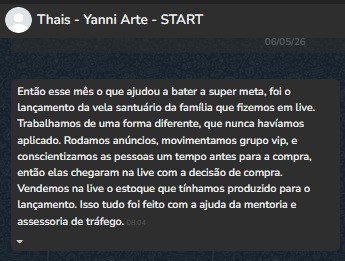 Print de conversa com Yanni Arte